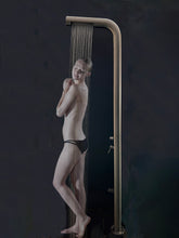 Wayime 87"Separable&Composable Free-standing Matte Black-Grey Stainless Steel 304 Rainfal Outdoor Shower