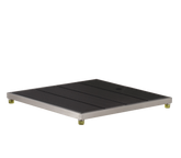 33 * 30" Plastic Wood with Stainless Steel Frame Dark Grey Base Make Outdoor Shower Movable&Install Outdoor Shower Without Call Plumber