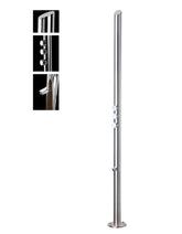 Wayime 85" Separable&Composable Free-Standing Brushed Stainless Steel 304 Waterfall Outdoor Shower with DOE Certificate