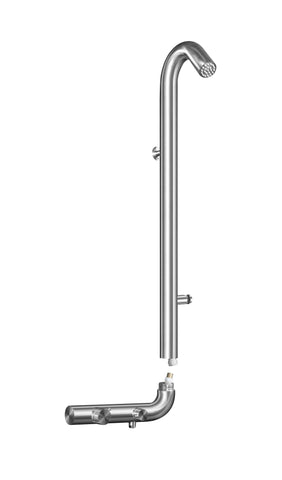 Wayime 45*16" Separable&Composable Wall-Mounted Brushed Stainless Steel 304 Rainfall Indoor Outdoor Shower System