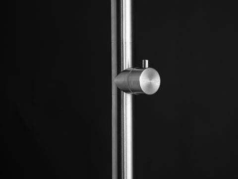 Wayime 87" Separable&Composable Free-Standing Brushed Stainless Steel 304 Rainfall Outdoor Shower with DOE Certificate