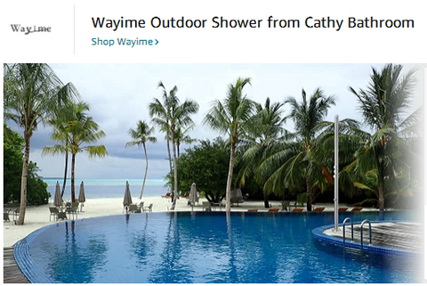 Wayime 85" Separable&Composable Free-Standing Brushed Stainless Steel 304 Waterfall Outdoor Shower