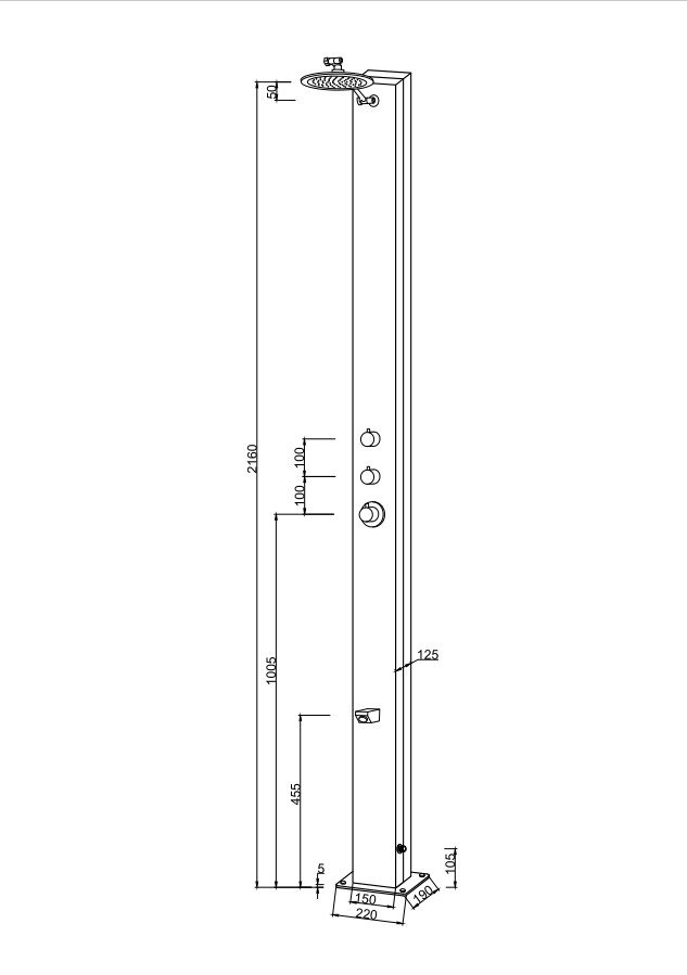 Wayime 85" Free-Standing Brushed Stainless Steel&Aluminum Tank Composed Outdoor Solar Shower(Only Available for USA)