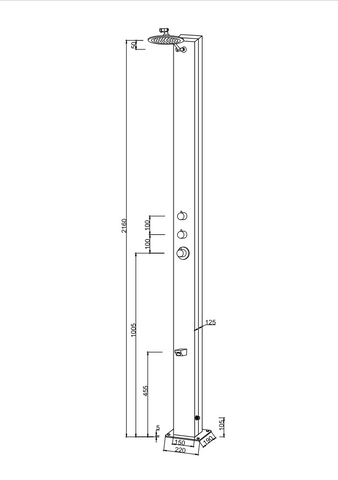 Wayime 85" Free-Standing Brushed Stainless Steel&Aluminum Tank Composed Outdoor Solar Shower(Only for USA)