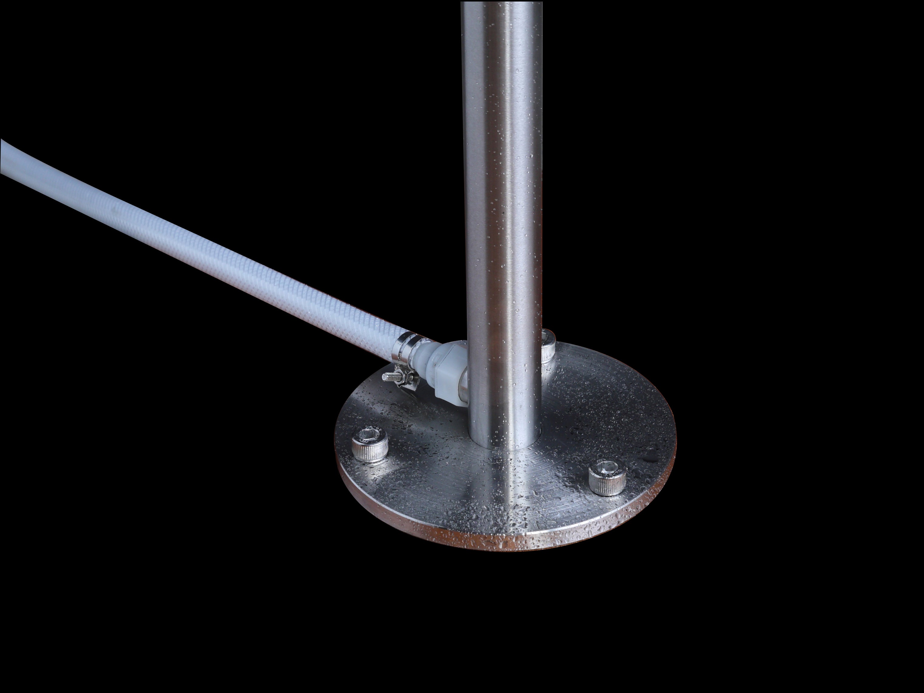 Wayime 87" Separable&Composable Free-Standing Brushed Stainless Steel 304 Rainfall Outdoor Shower with DOE Certificate