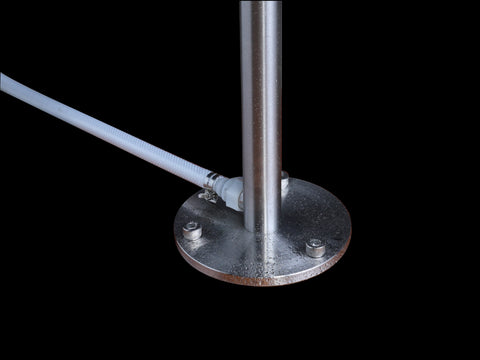 Wayime 87" Separable&Composable Free-Standing Brushed Stainless Steel 304 Rainfall Outdoor Shower with DOE Certificate