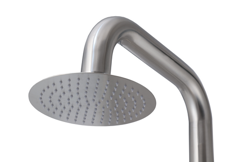 Wayime 91" Separable&Composable Free-Standing Brushed Stainless Steel 304 Rainfall Outdoor Shower with DOE Certificate