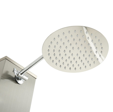 Wayime 85" Free-Standing Brushed Stainless Steel&Aluminum Tank Composed Outdoor Solar Shower(Only for USA)